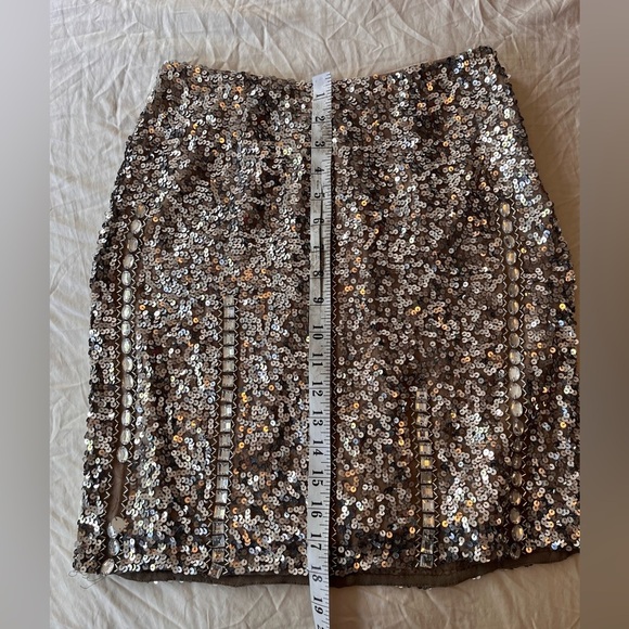 Scala Vintage Silk Sequin Embellished Mini Skirt 2 - Picture 13 of 14